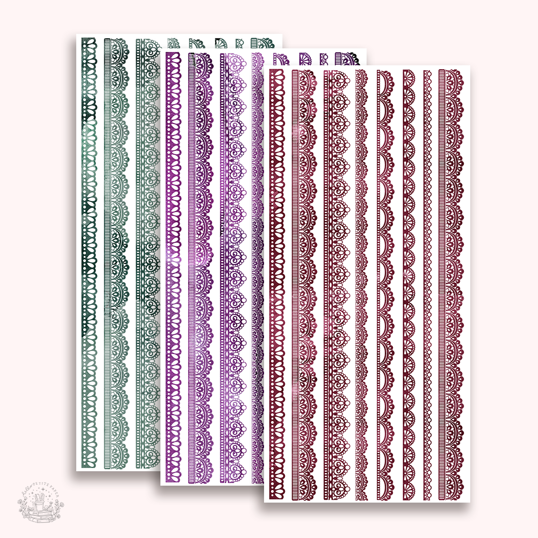 Essentials - Thin lace strip stickers (EJ107-109)