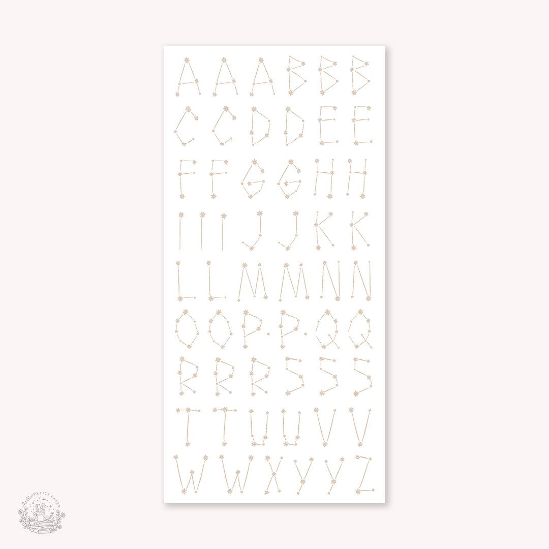 Essentials - constellation alphabet stickers (EJ 10 11 12)