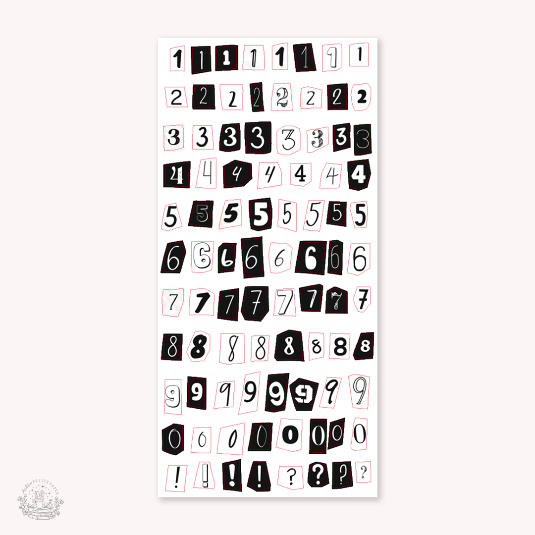 Essentials - magazine numbers stickers (EJ 16 17 18)