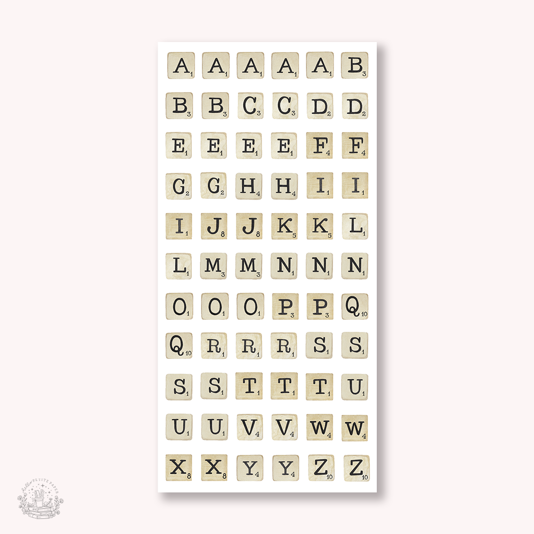 Essentials - Scrabble letters stickers(EJ65)