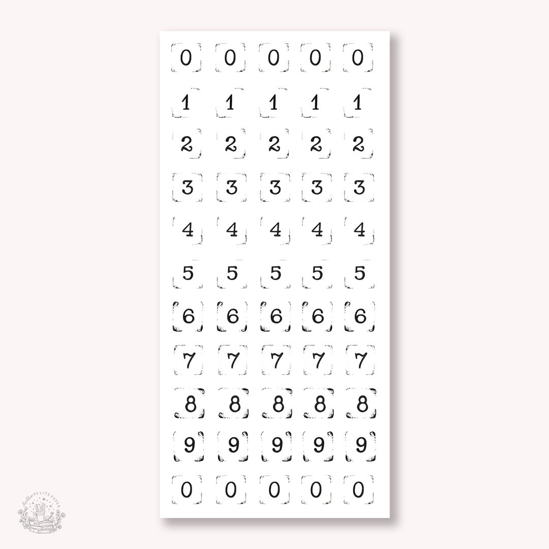 Essentials - Stamp numbers stickers (EJ67)