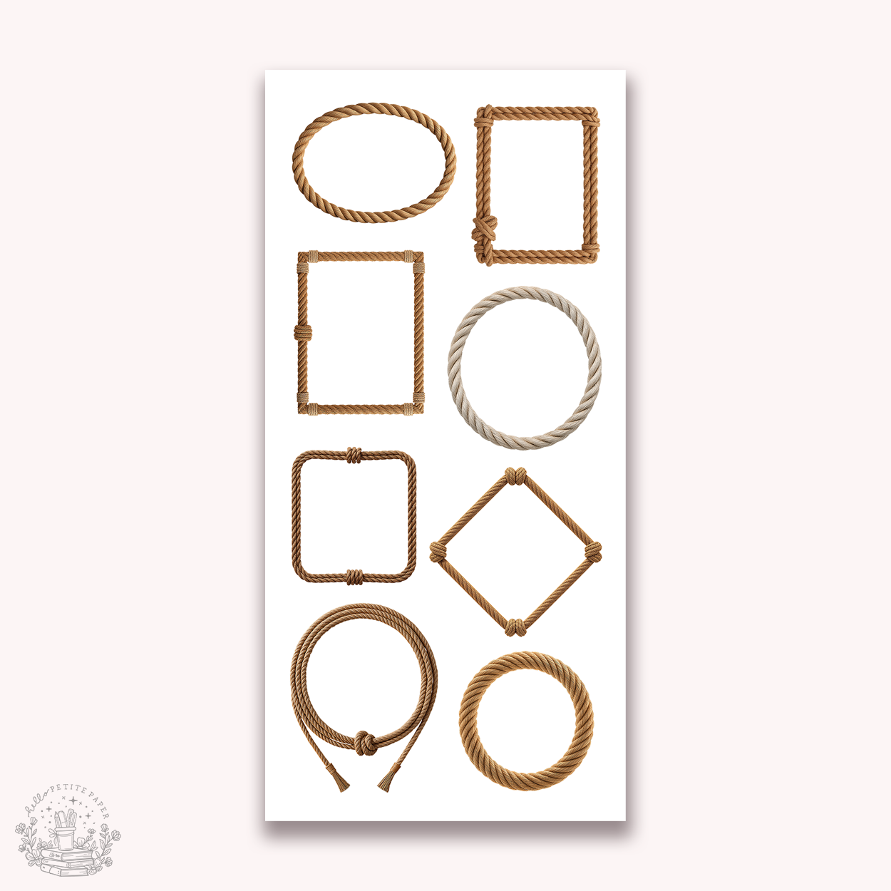 Journaling Essentials - Rope frames stickers (A144)