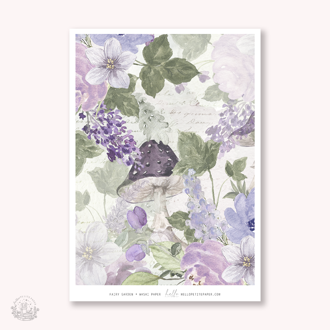 Fairy Garden | tearable washi sticker sheet