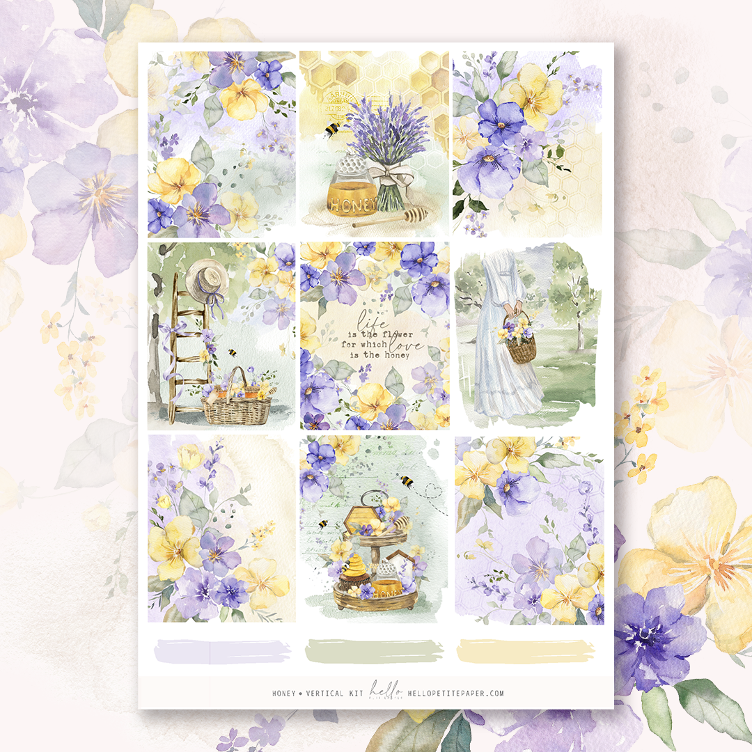 Honey - planner sticker kit (4 sheets or a la carte)