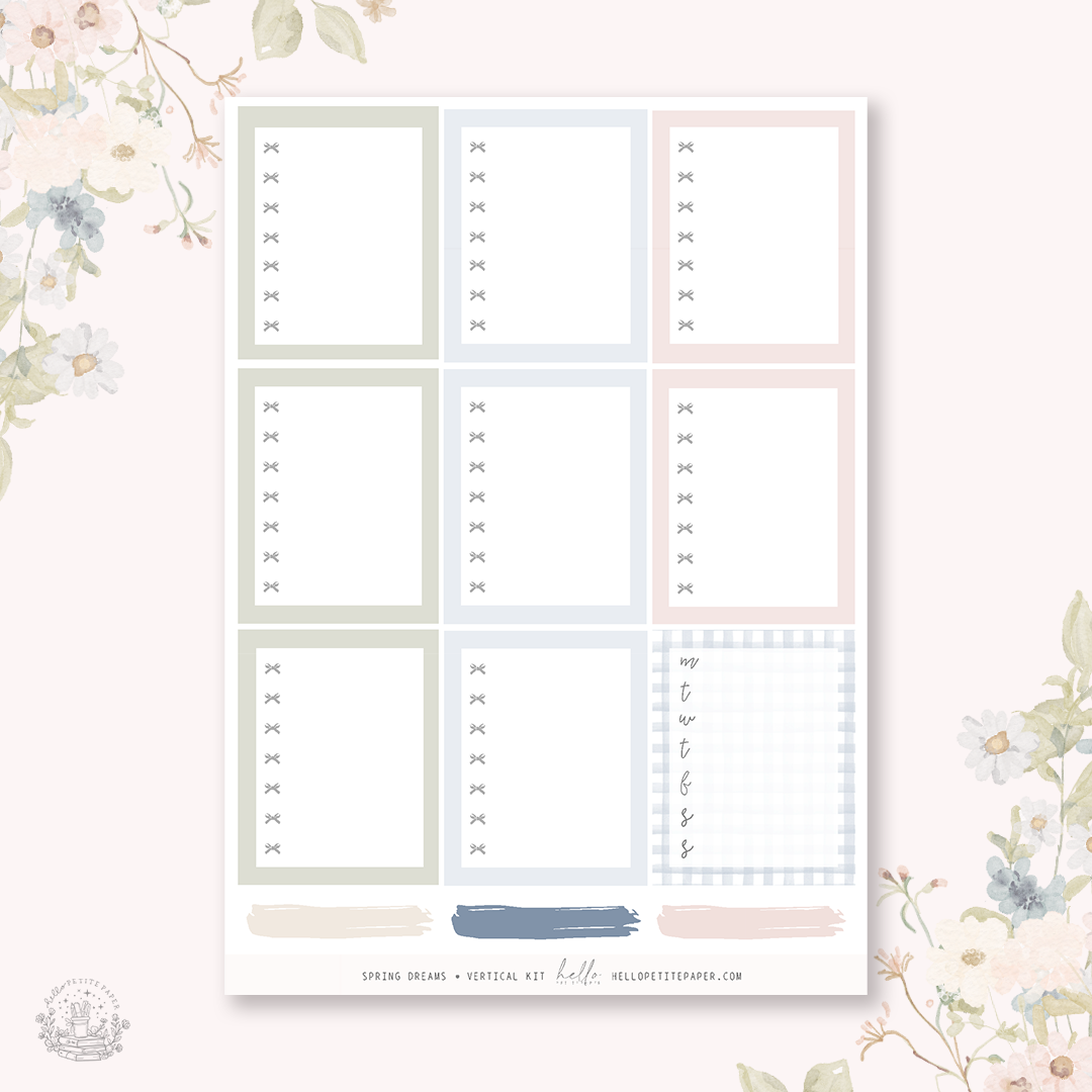 Spring Dreams - FOILED KIT - premium matte paper sticker kit