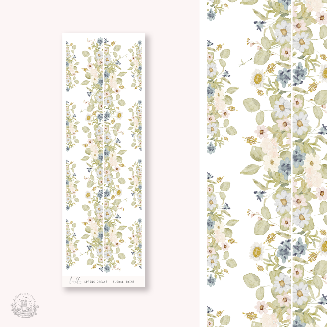 Spring Dreams - floral trims | planner stickers