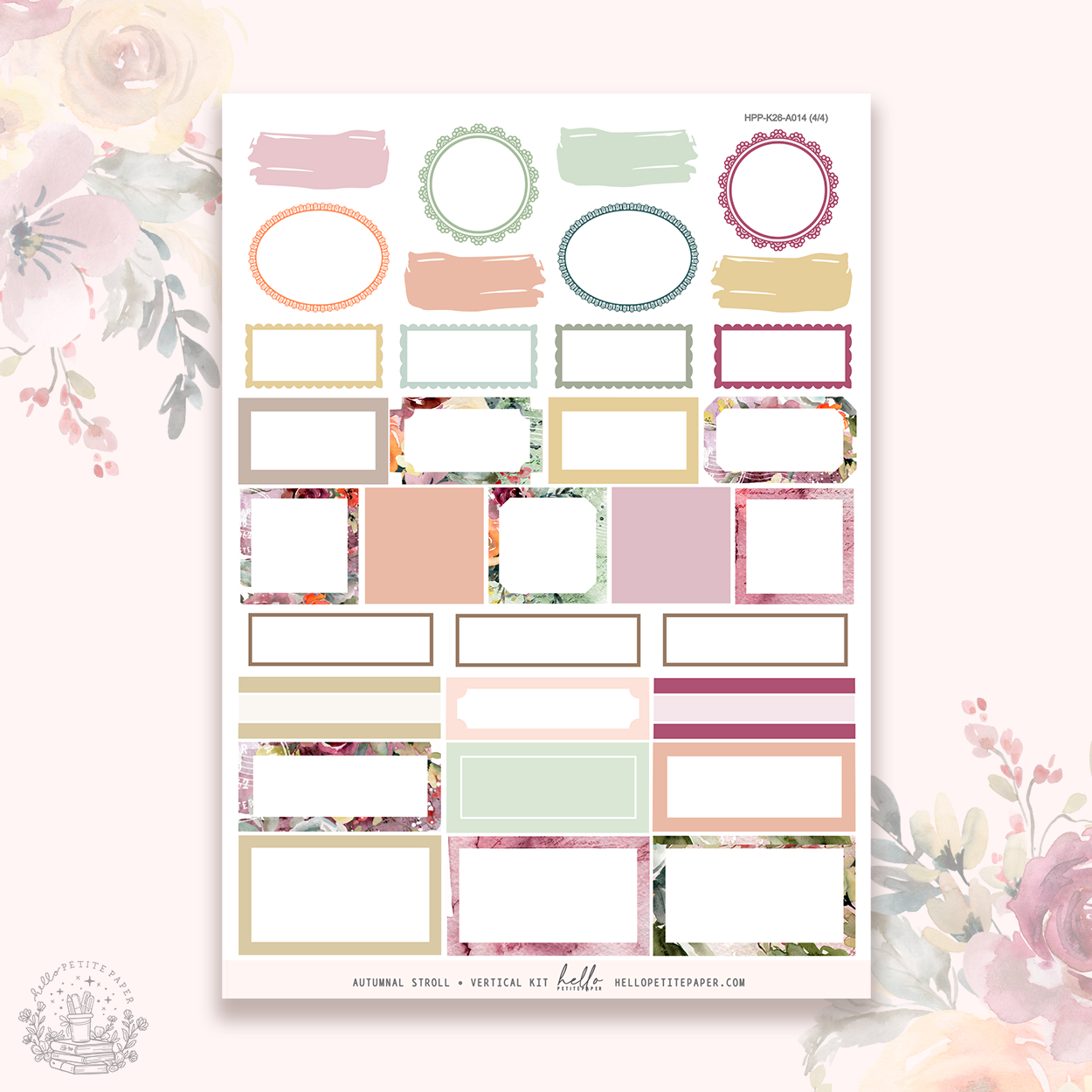 Autumnal Stroll - gold FOILED KIT - premium matte paper sticker kit