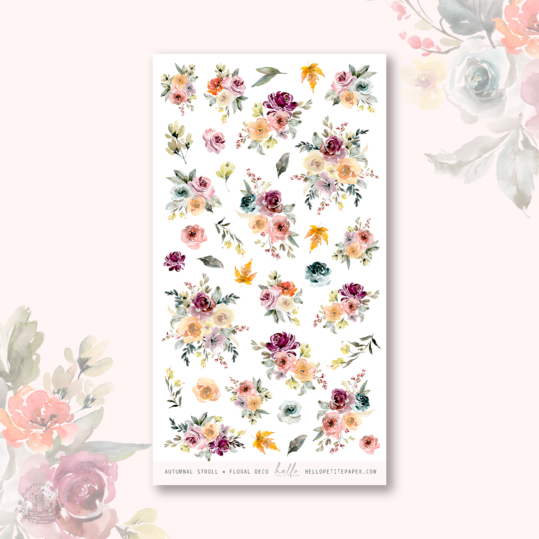 Autumnal Stroll - deco planner stickers