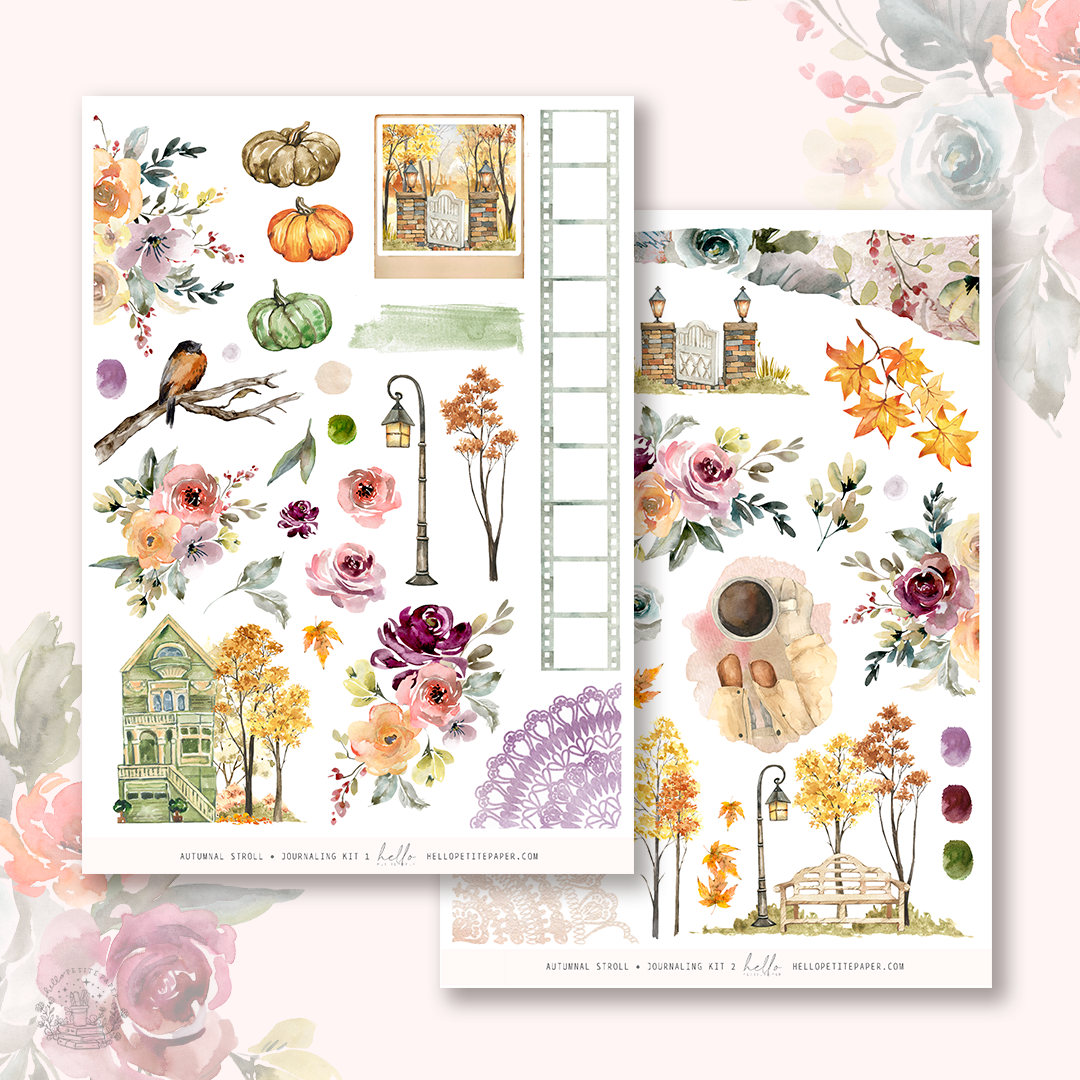 Autumnal Stroll - Journaling Sticker Kit