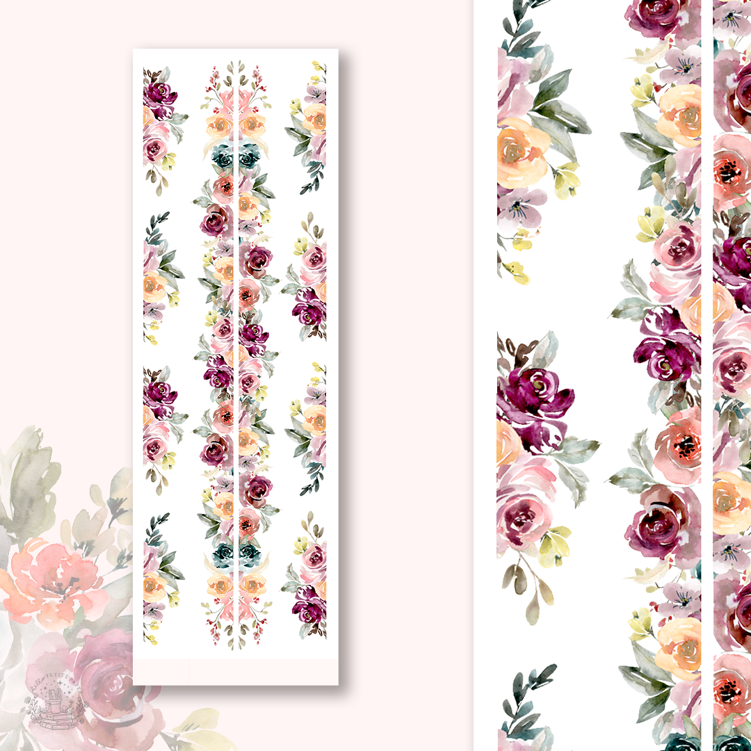 Autumnal Stroll - floral trims | planner stickers