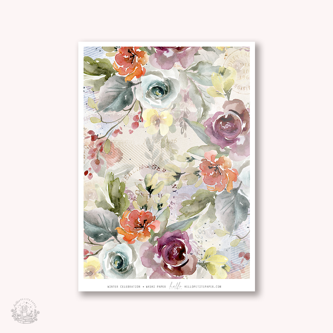 Autumnal Stroll | tearable washi sheet (1 sheet)
