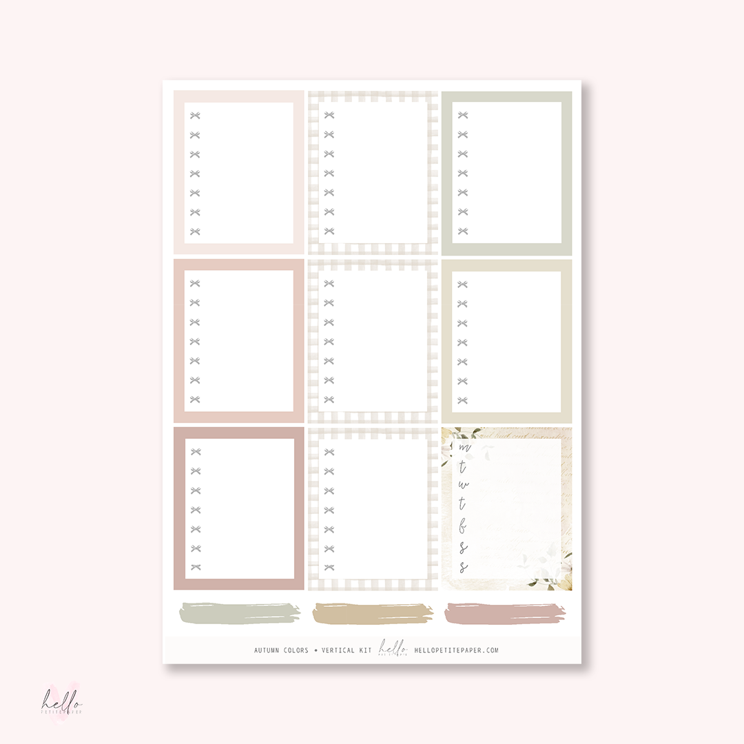 Autumn Colors - planner sticker kit