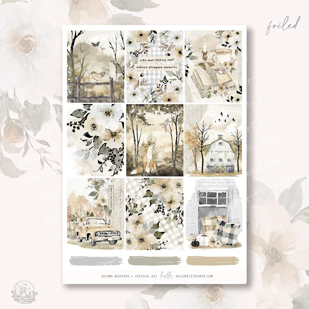 Autumn whispers - FOILED sticker kit