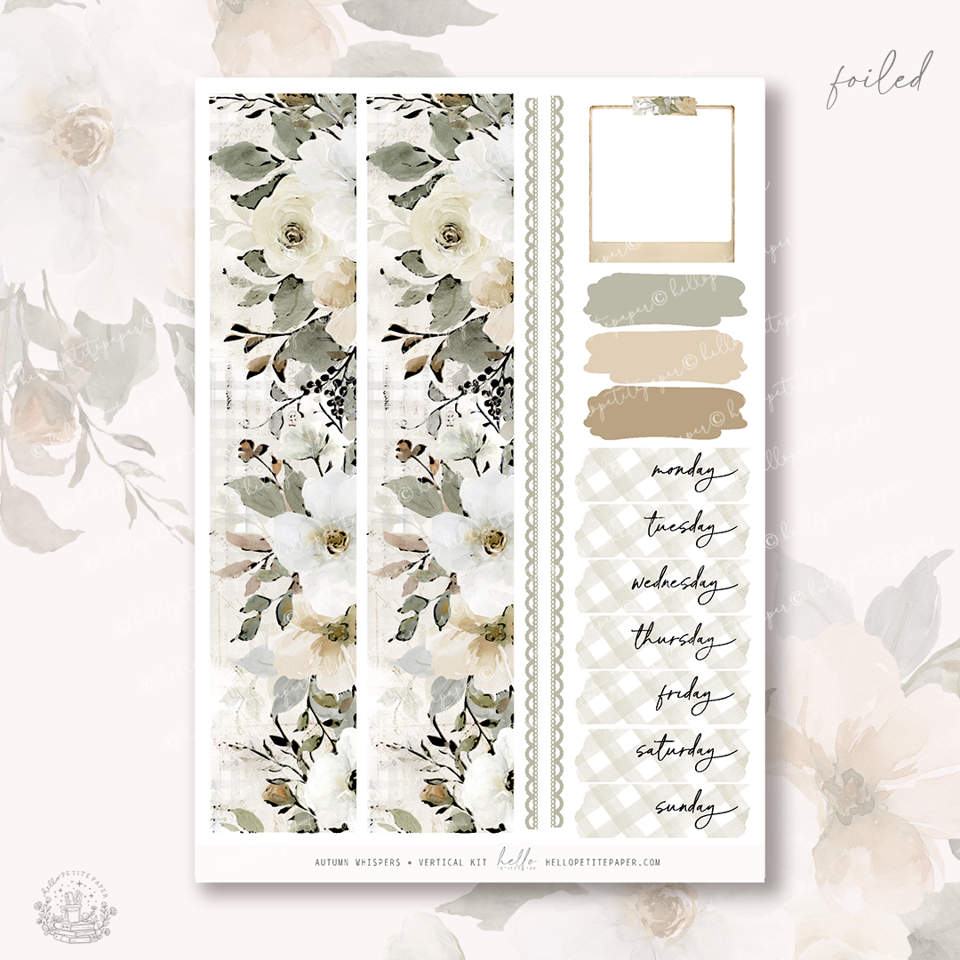 Autumn whispers - FOILED sticker kit