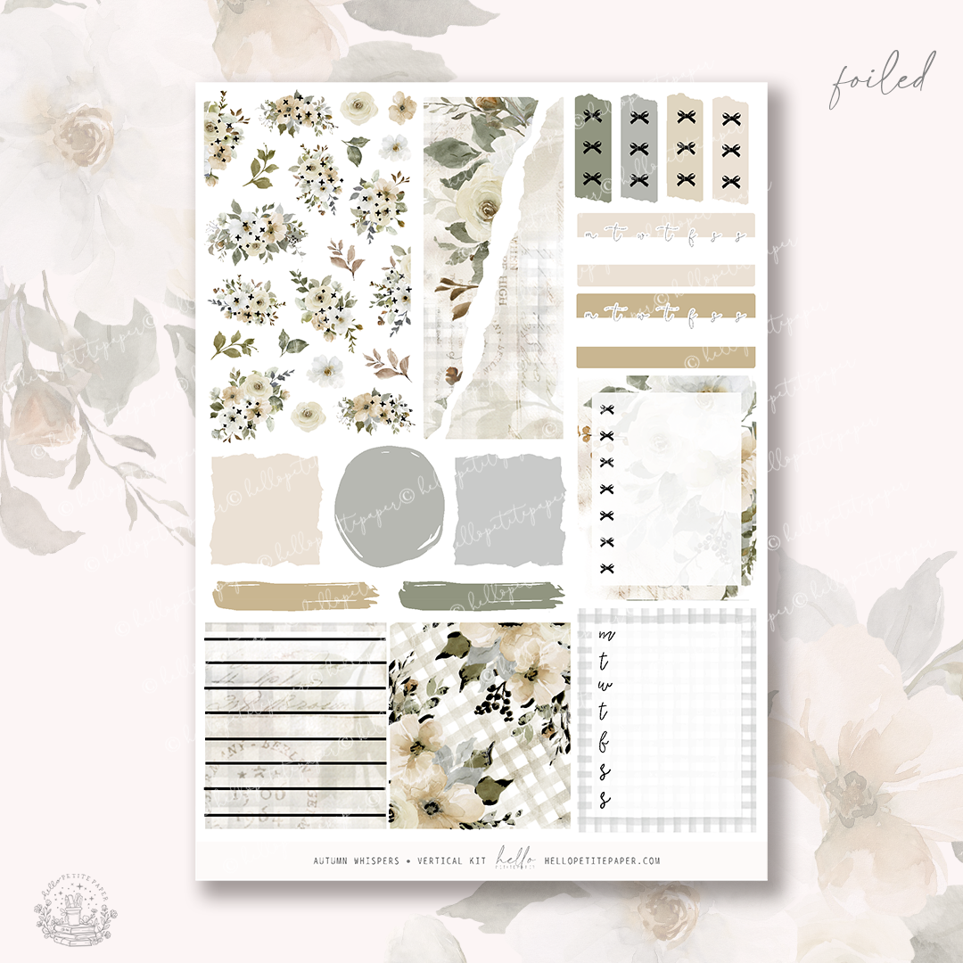 Autumn whispers - FOILED sticker kit
