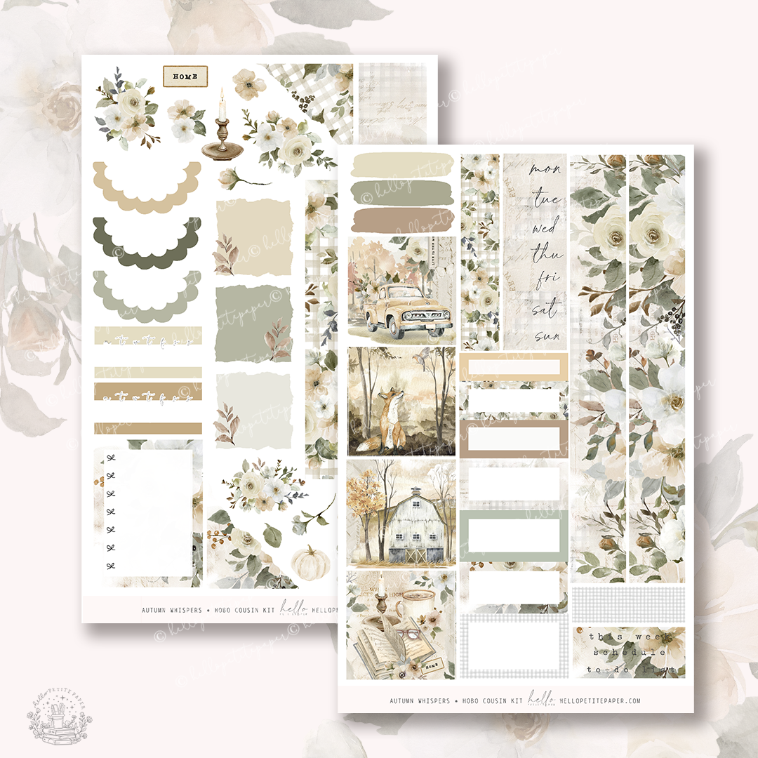 Autumn whispers - Hobonichi Cousin Sticker Kit