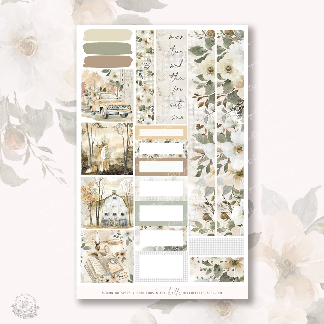 Autumn whispers - Hobonichi Cousin Sticker Kit