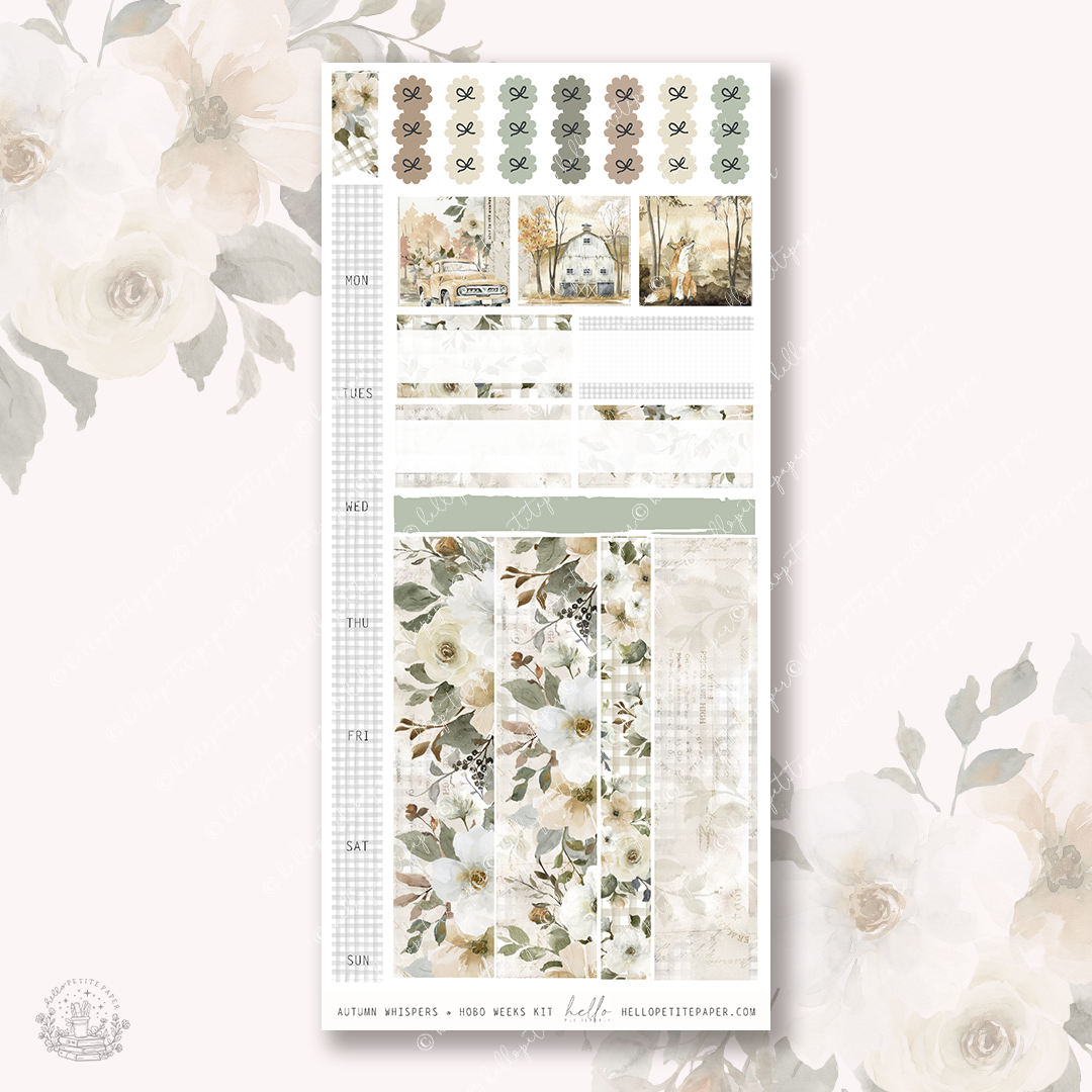 Autumn whispers - Hobo weeks sticker kit
