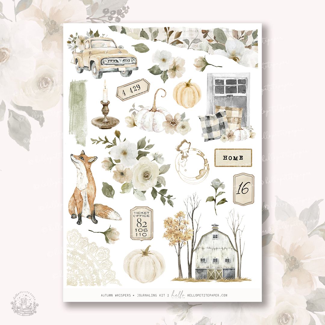 Autumn whispers - Journaling Sticker Kit