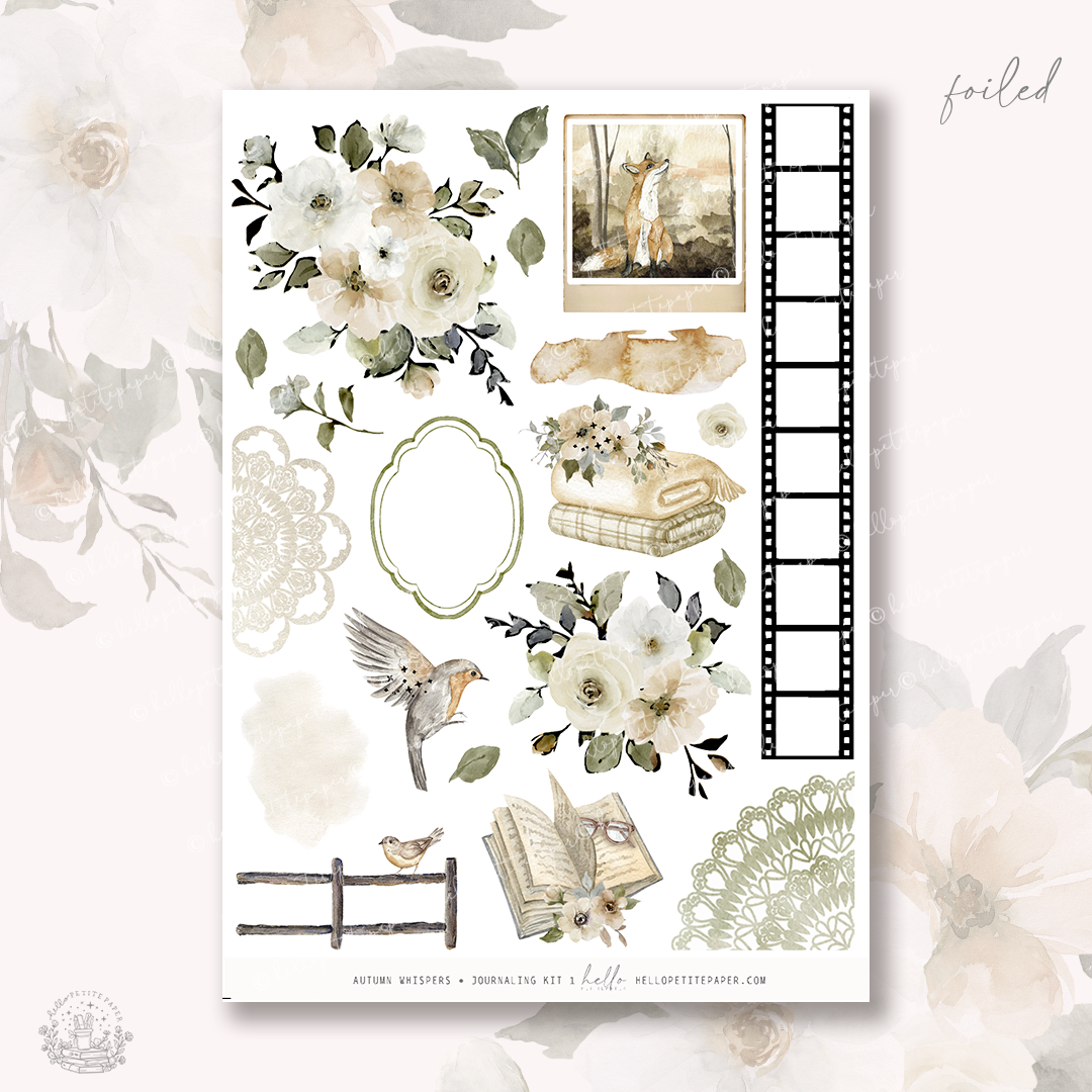 Autumn Whispers - FOILED Journaling Sticker Kit