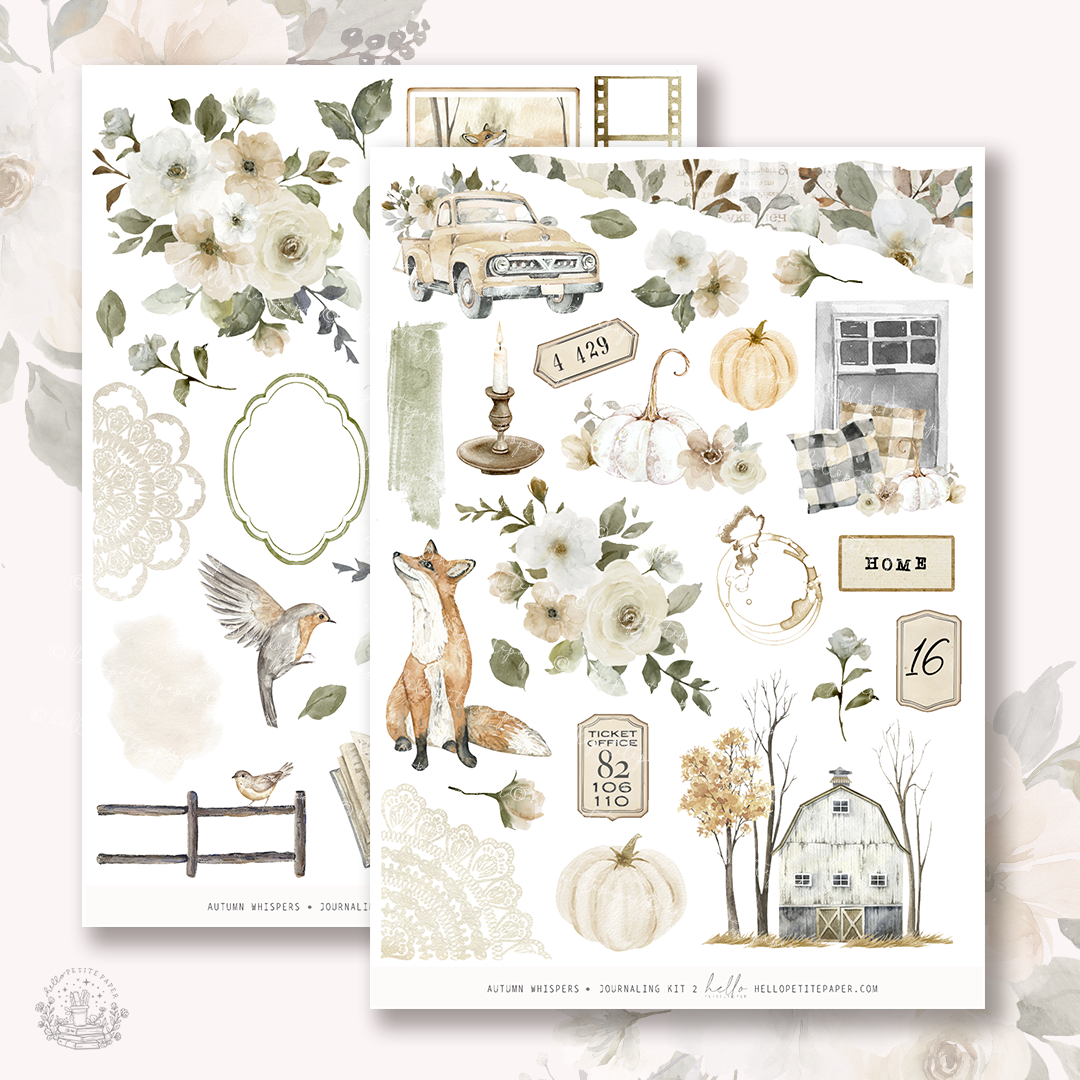 Autumn whispers - Journaling Sticker Kit