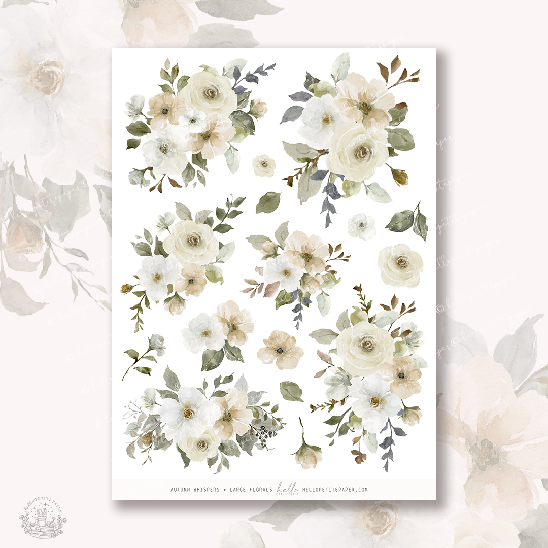 Autumn whispers - Large Floral Deco Stickers