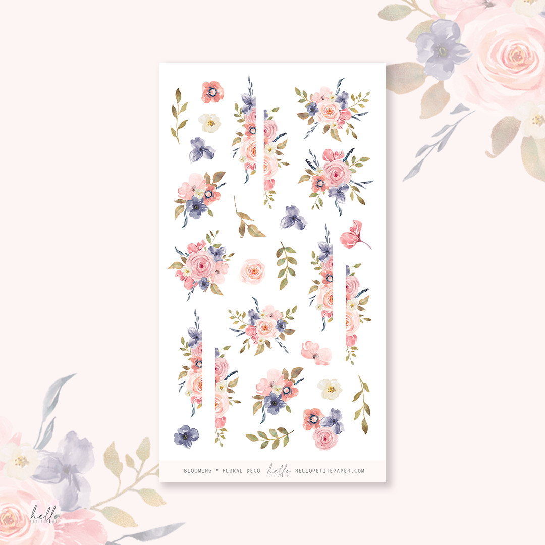 Blooming - floral deco, planner stickers