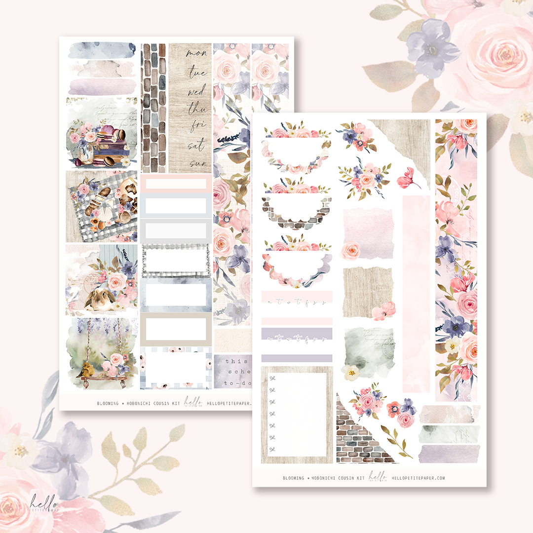 Blooming - Hobonichi Cousin Sticker Kit