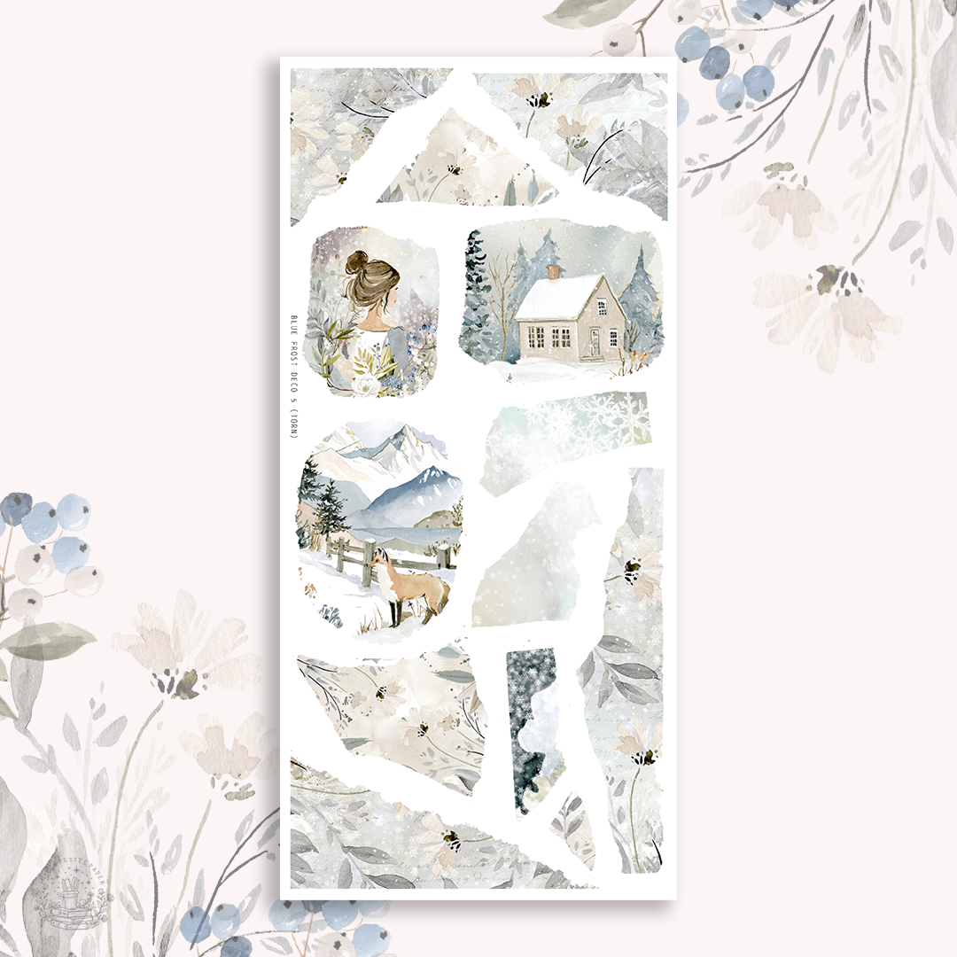 Blue Frost - Deco stickers 5 (torn)
