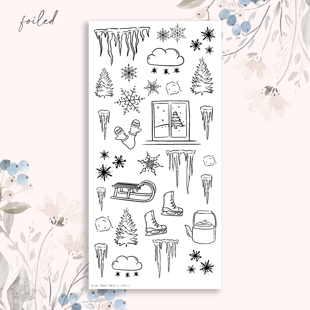 Blue Frost - Deco stickers 6 (foiled)