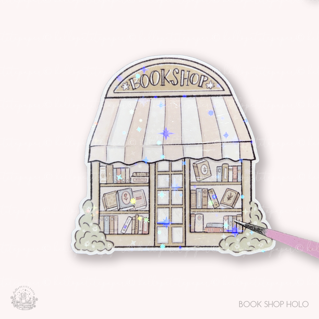 Holographic doodle STICKER die-cuts (BOOKISH v2) - pick your favorite