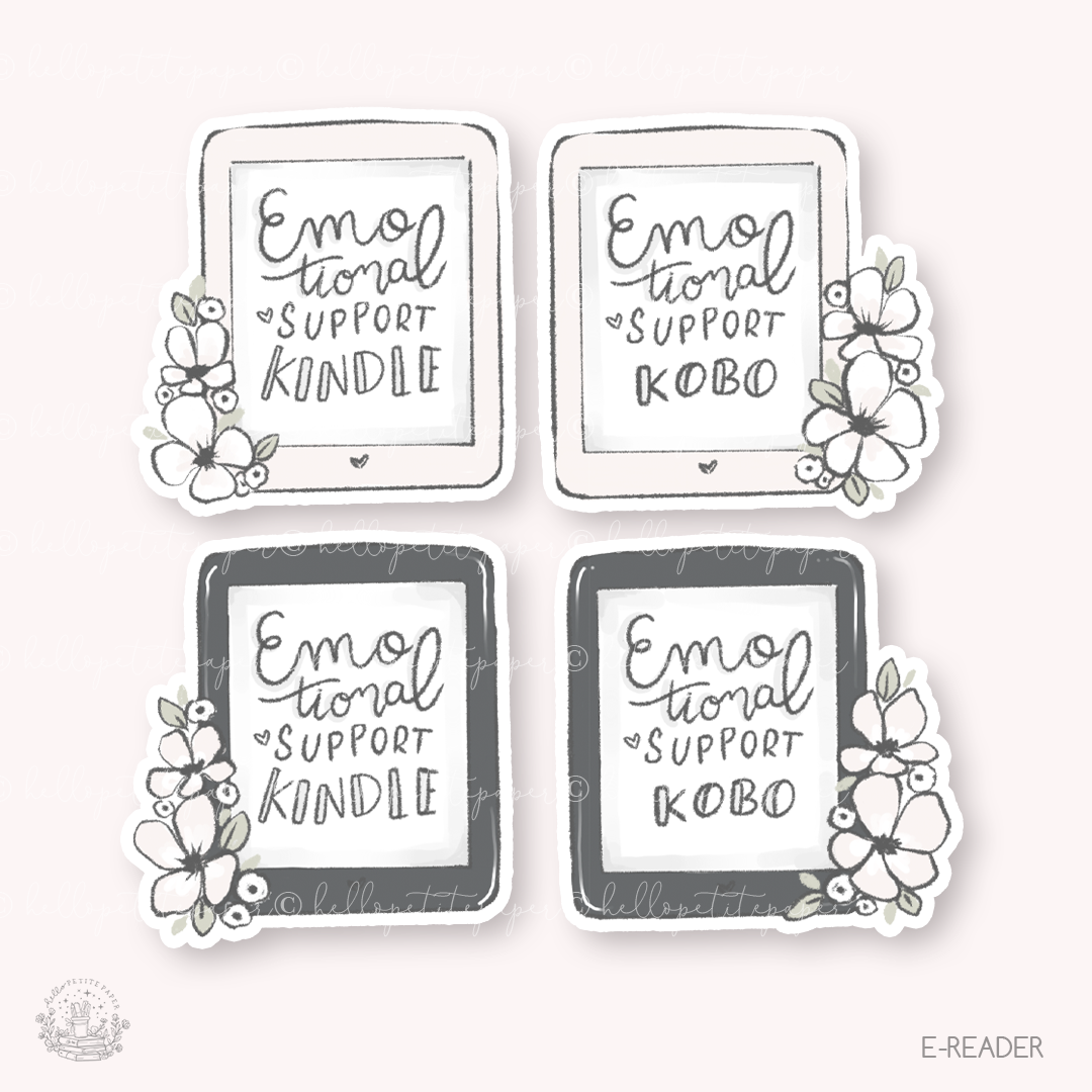 Holographic doodle STICKER die-cuts (E-READER)