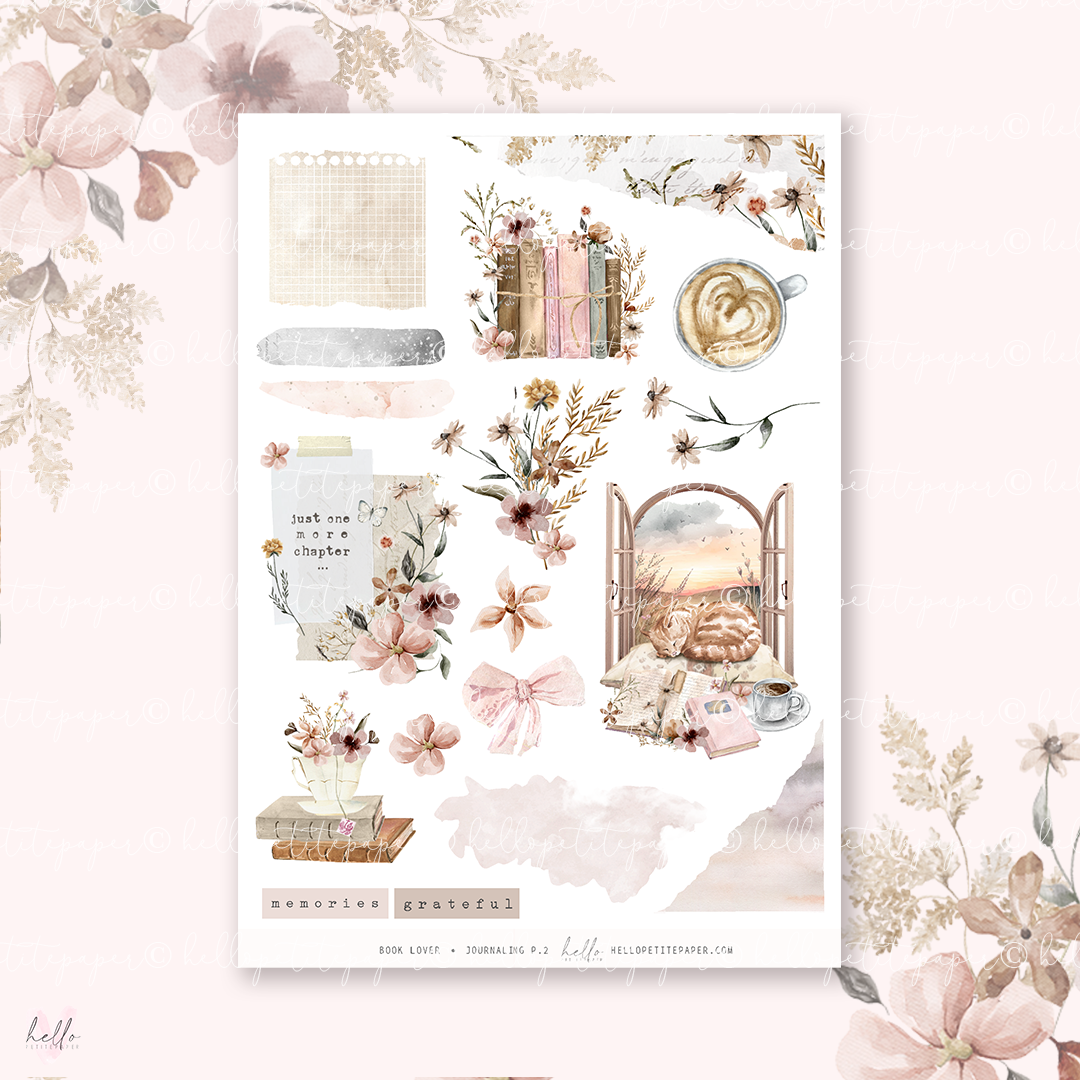 Book Lover  - Journaling Sticker Kit