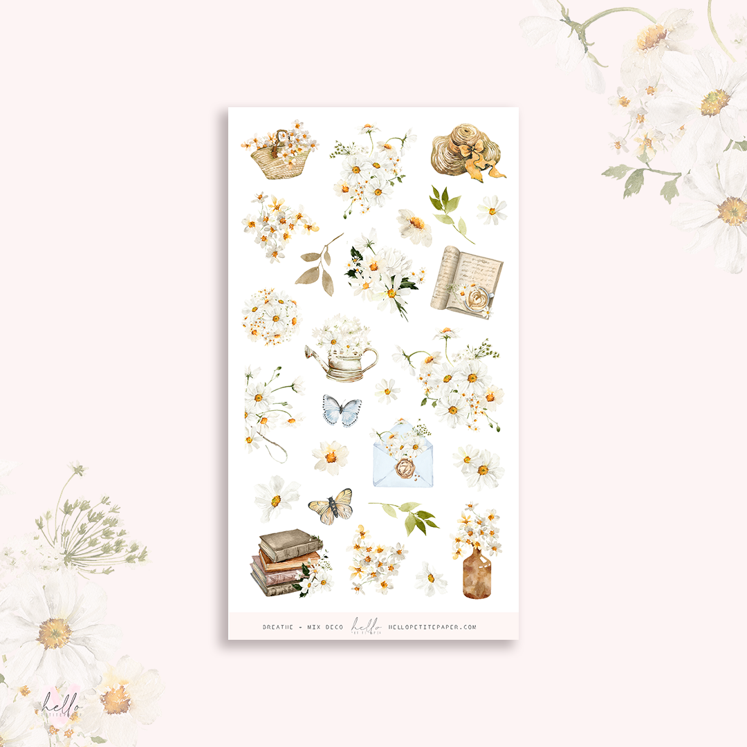 Breathe - MIX deco, planner stickers