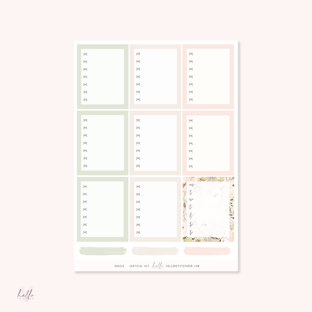 Breeze - planner sticker kit
