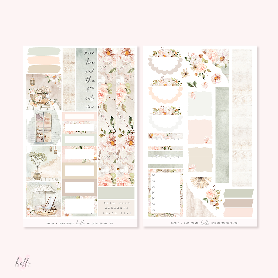 Hobonichi Cousin Sticker Kit - Breeze Collection
