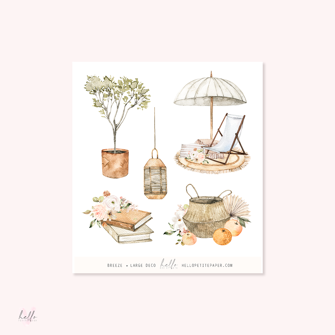 Breeze - large deco planner stickers
