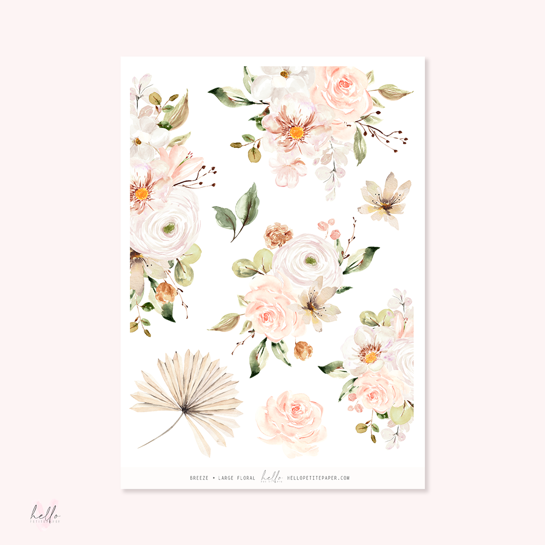 Breeze - Large Floral Deco Stickers