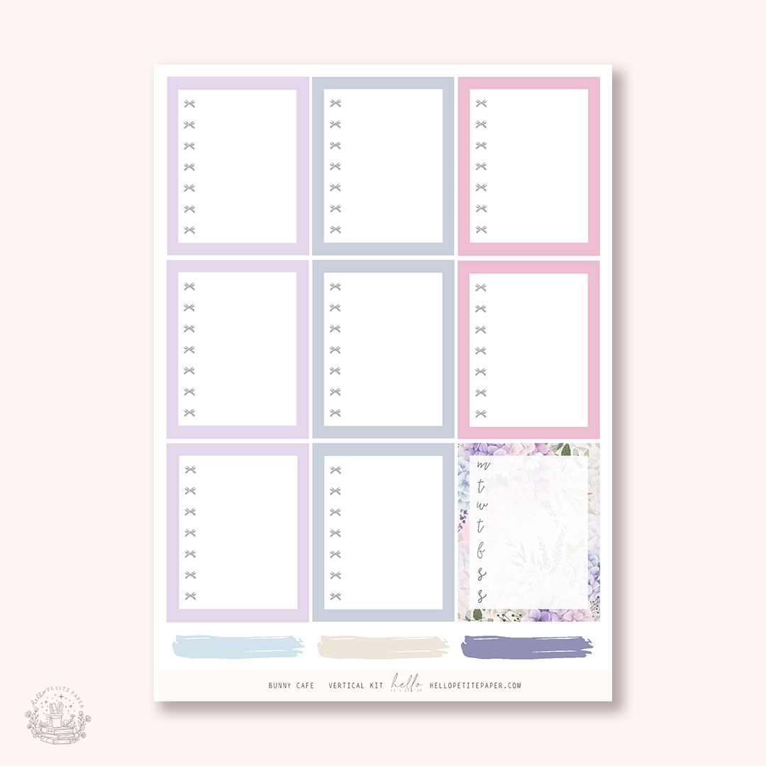 Bunny Cafe - FOILED sticker kit