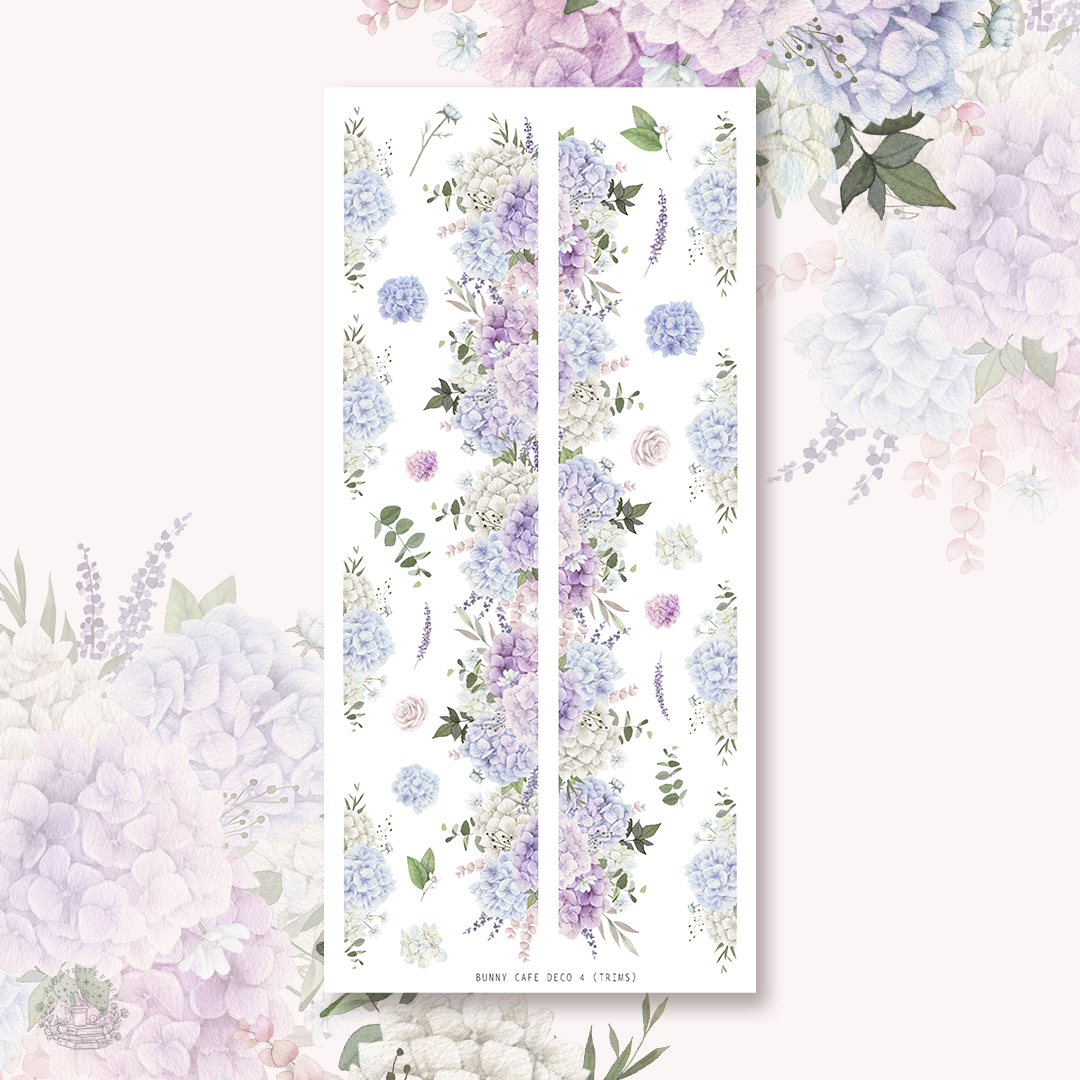 Bunny Cafe - Deco stickers 4 (floral trims)