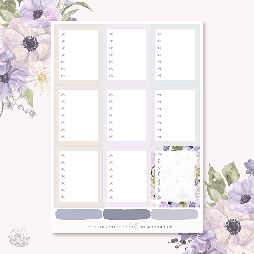 By the Lake - FOILED KIT - premium matte paper sticker kit