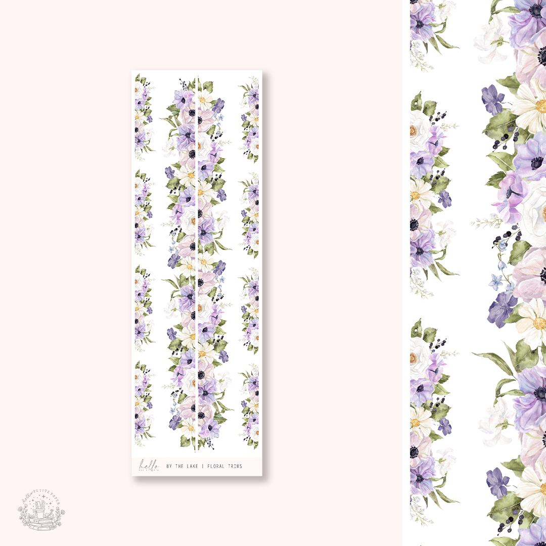 By the Lake - floral trims | planner stickers
