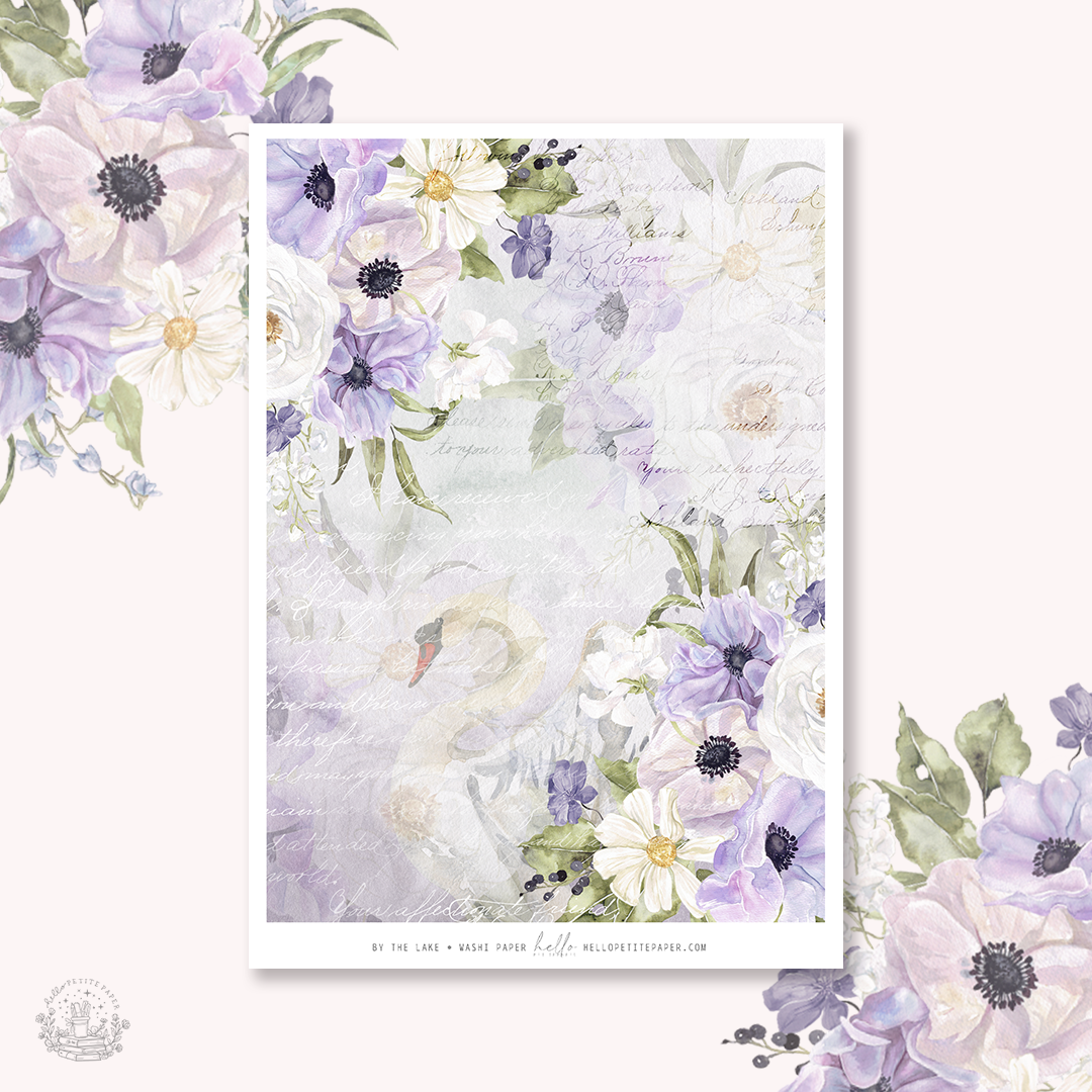 By the Lake | tearable washi sheet (1 sheet)