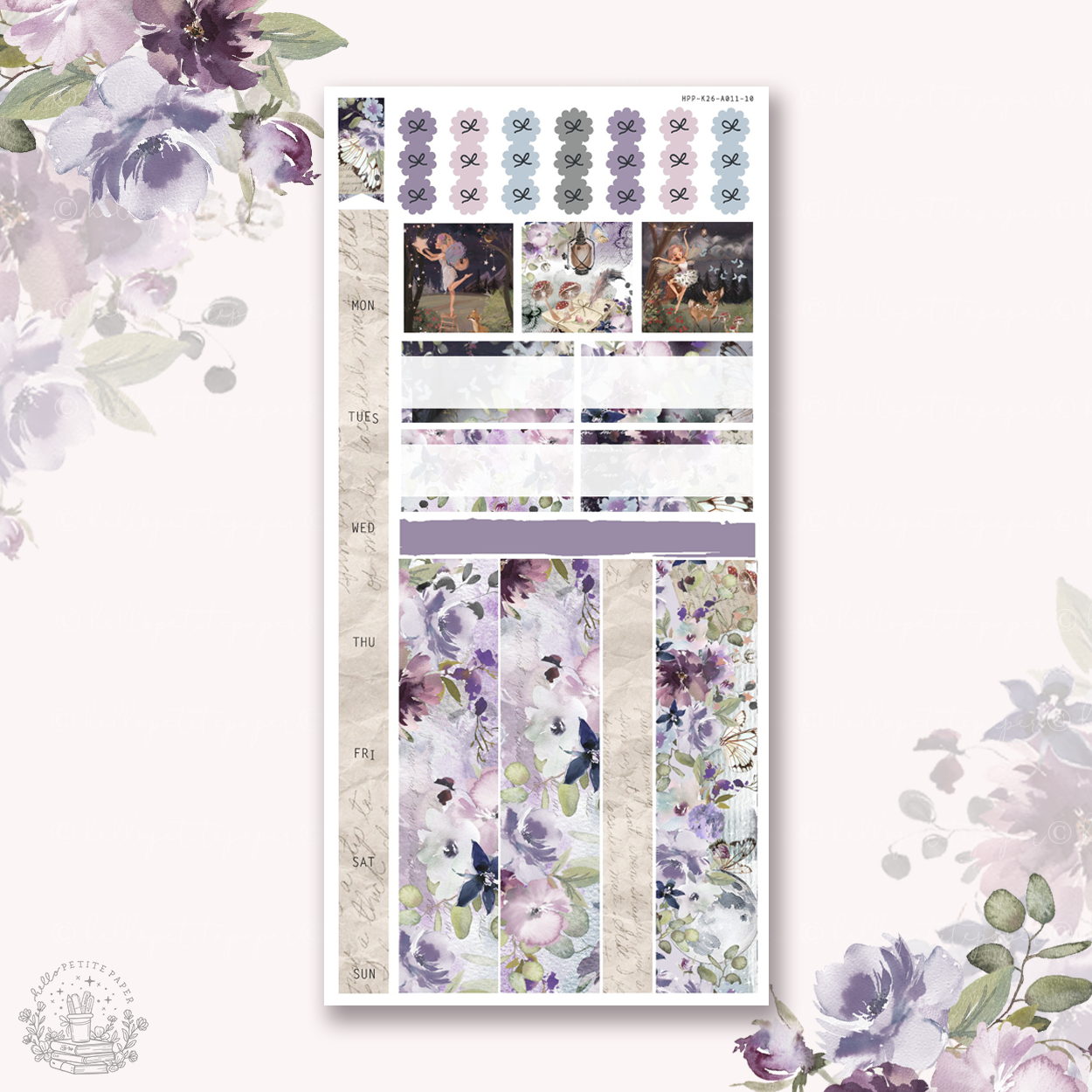 By the moonlight - Hobonichi weeks sticker kit
