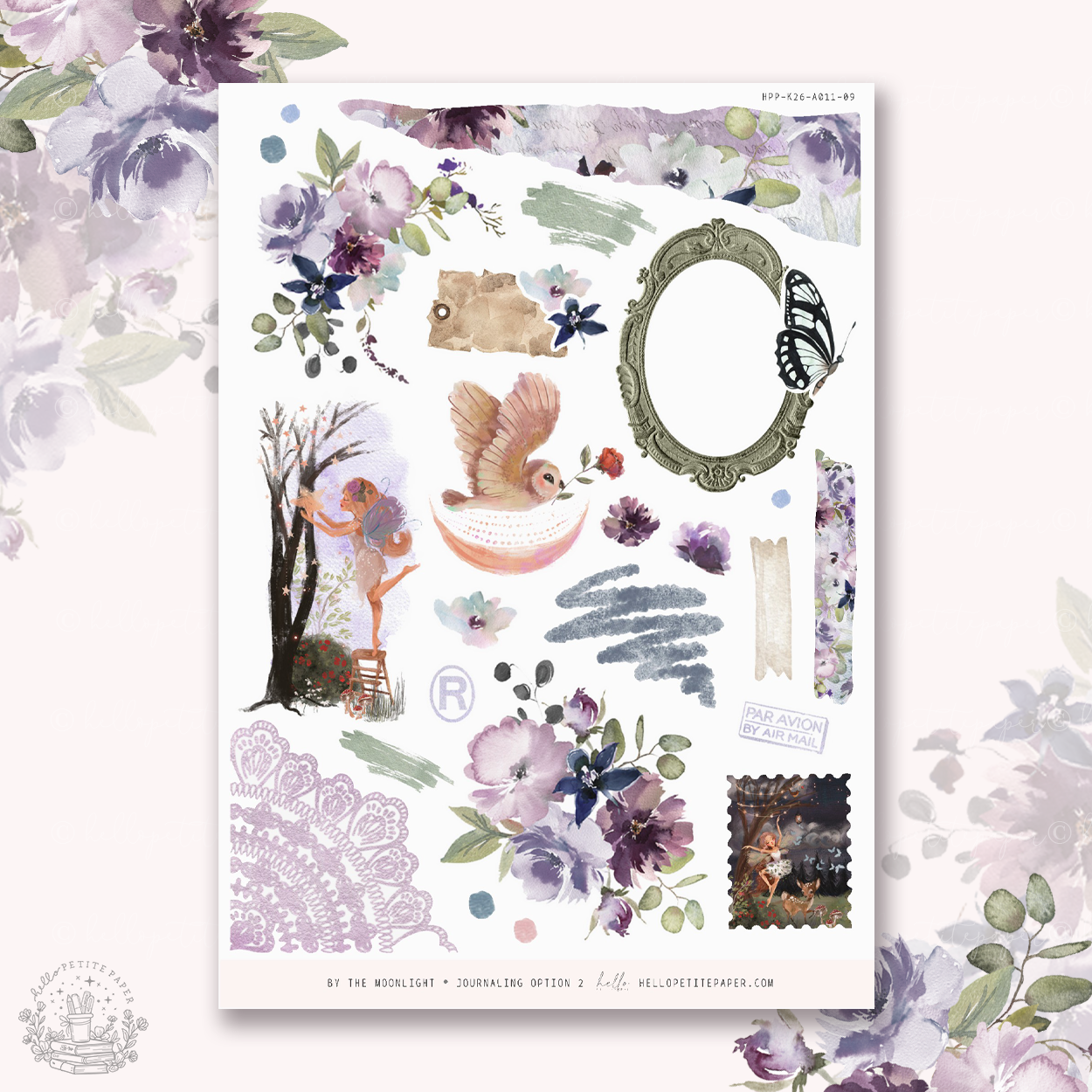 By the moonlight - Journaling Sticker Kit