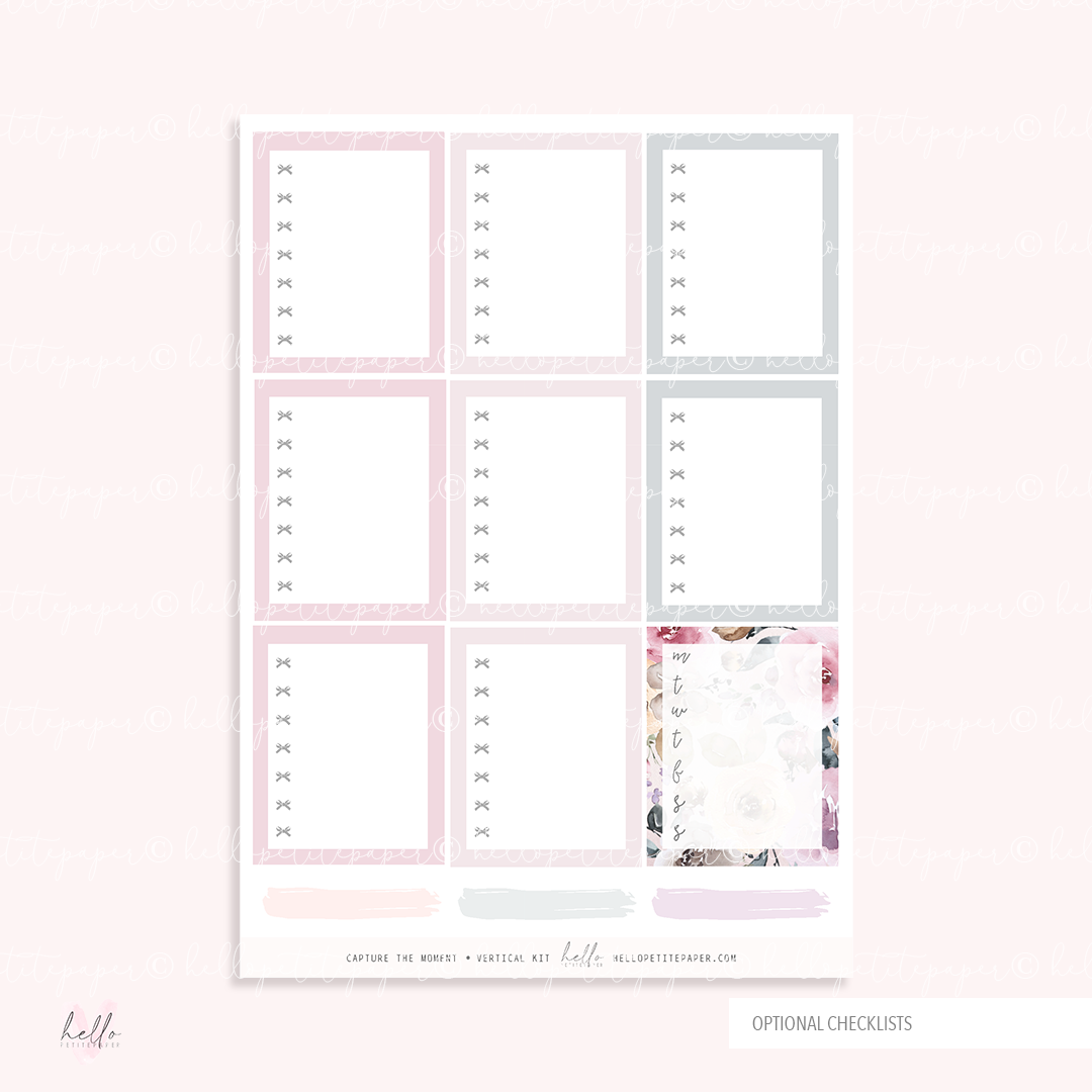 Capture the moment - FOILED KIT - premium matte paper sticker kit