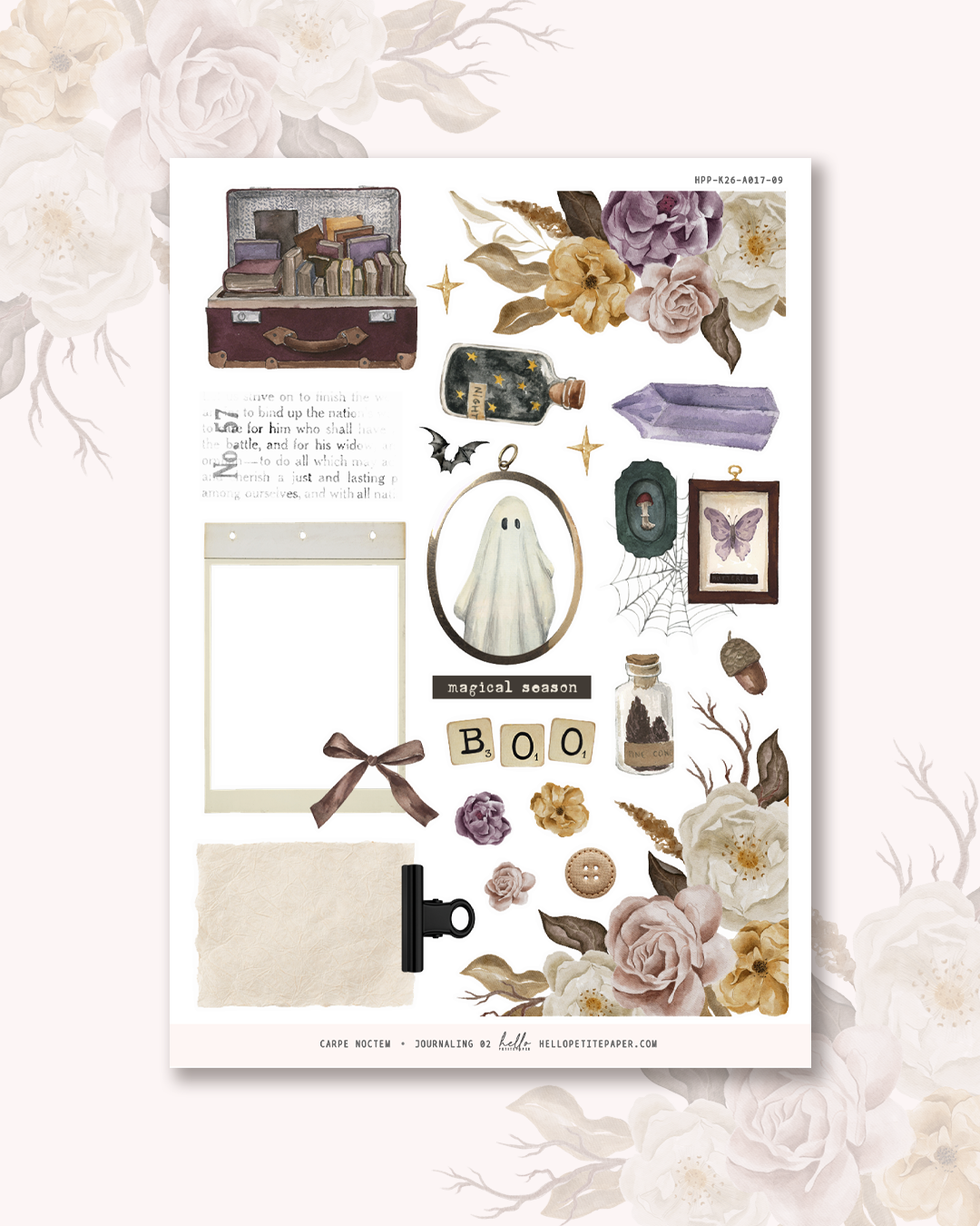 Carpe Noctem - Journaling Sticker Kit.