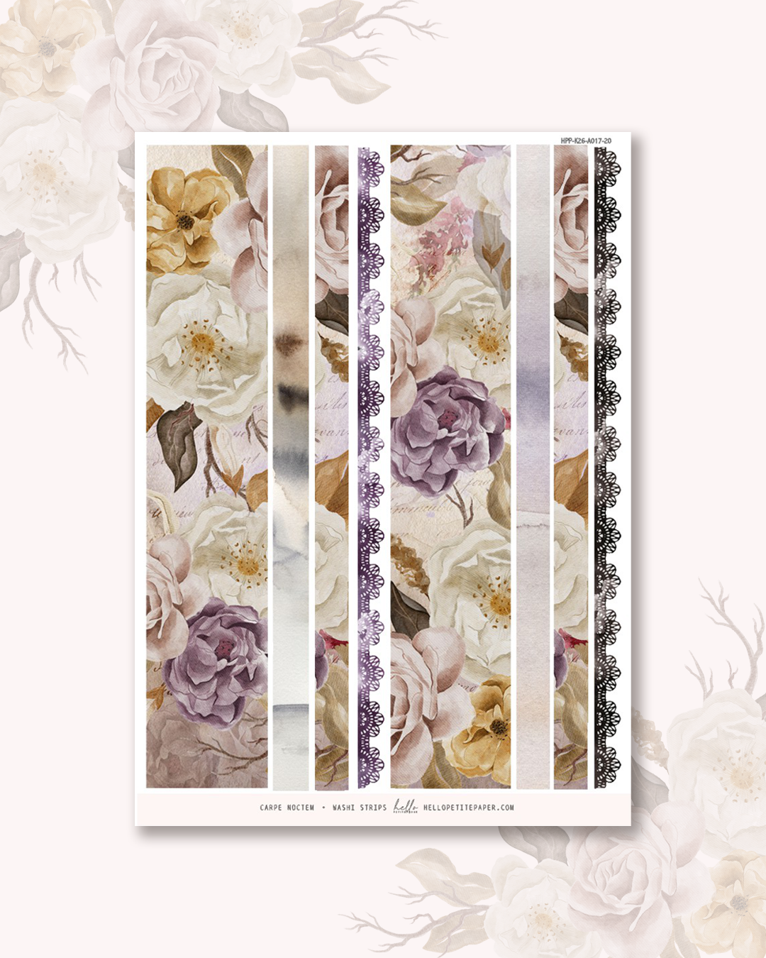 Carpe Noctem - WASHI STRIPS STICKERS
