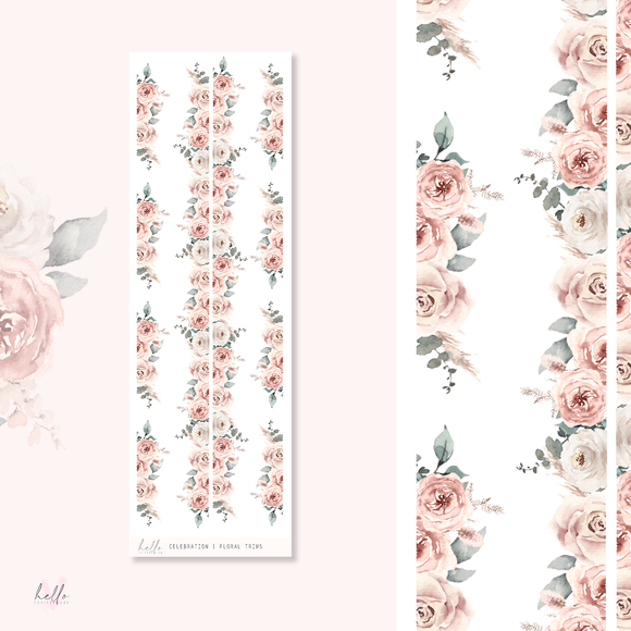 Floral trims | Celebration/So Loved - planner stickers