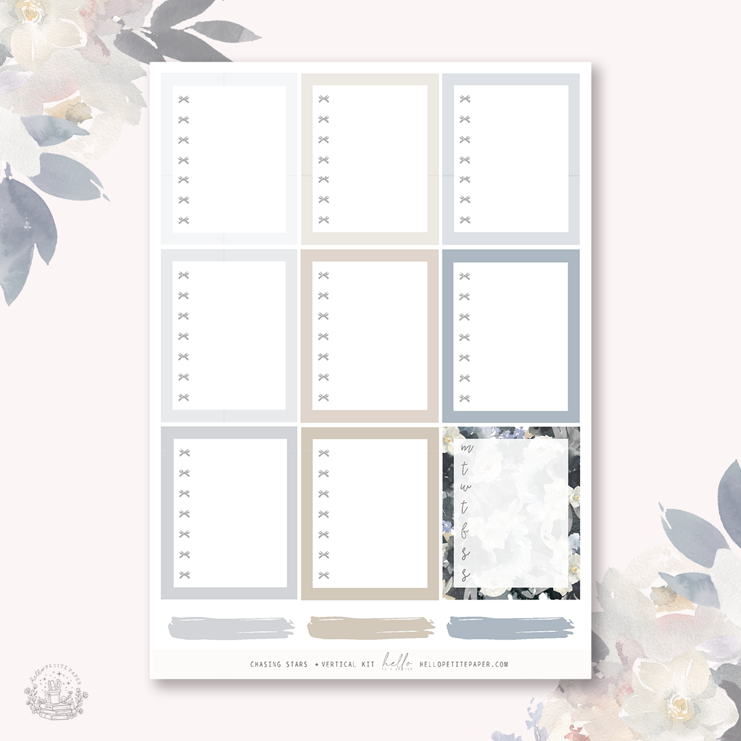 Chasing stars - FOILED KIT - premium matte paper sticker kit